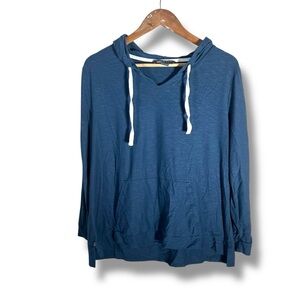 Women’s Free Fly Bamboo Slub Hoodie Navy Blue Size Large